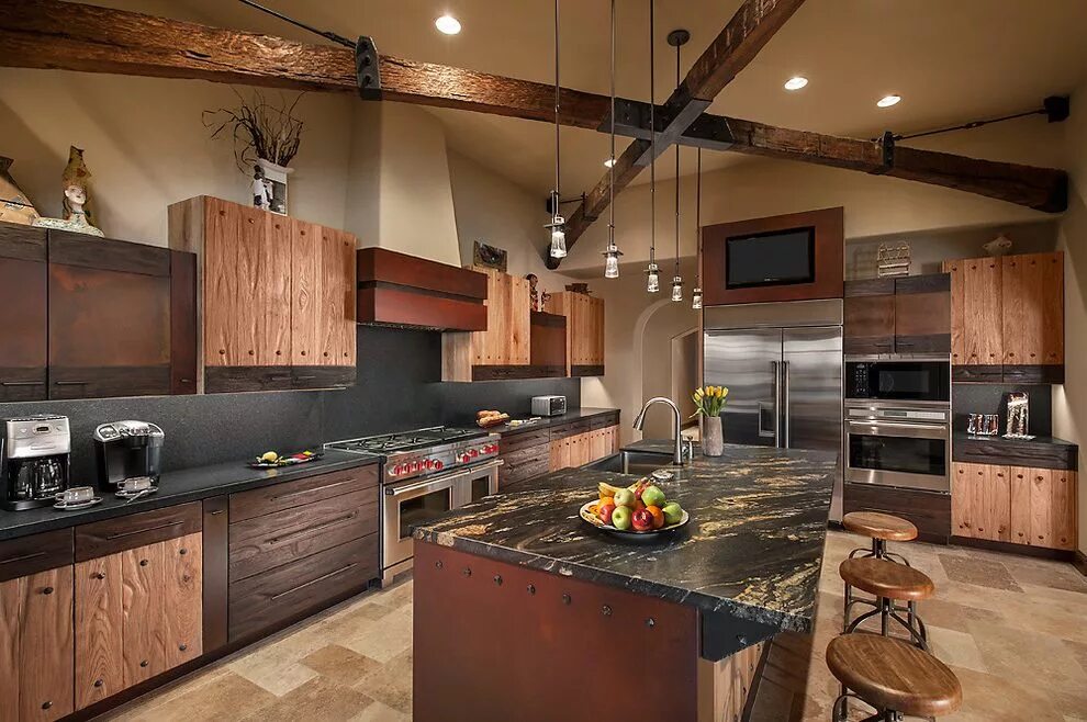 The Kitchen at Wood River Valley Chalet - Рустика - Кухня - Другое - от эксперта