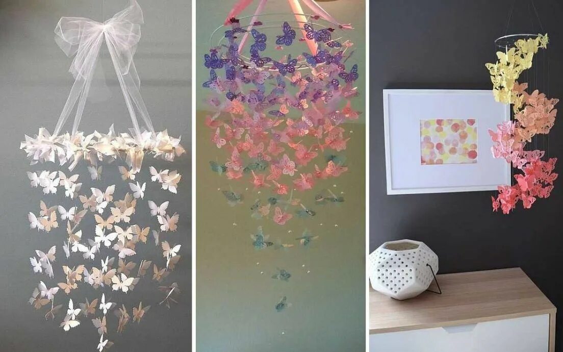 Butterfly Chandelier Mobile TheWHOot Поделки, Бумажные бабочки, Бумажные поделки