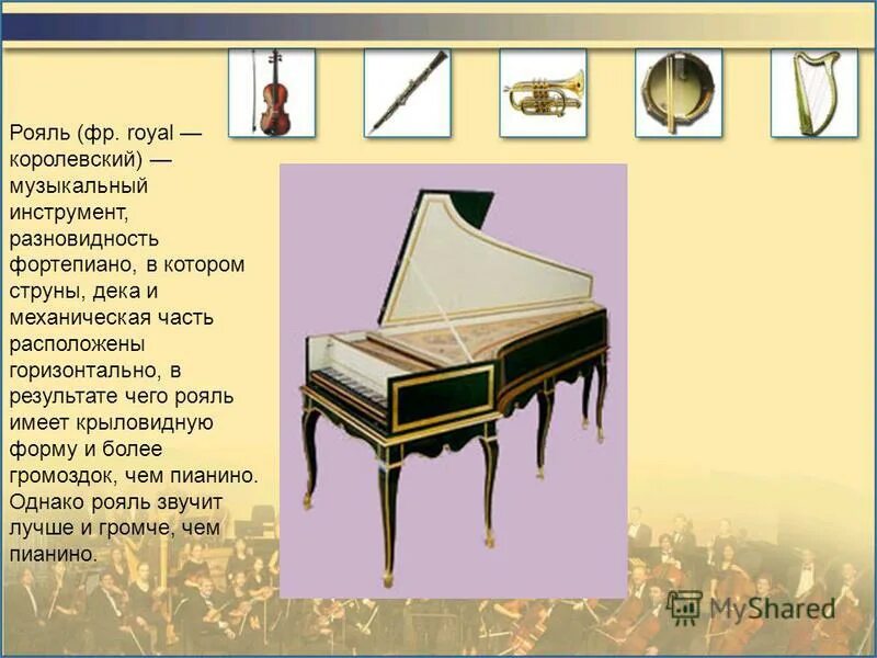 Музыкальные инструменты в виде пианино. Части рояля. Какой инструмент с французского означает королевский. Какой музыкальный инструмент в переводе королевский. Клавишные инструменты на английском.