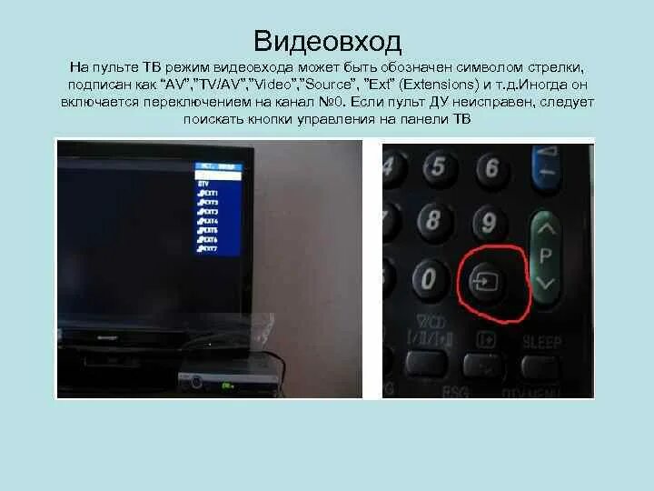 Видеовход на пульте телевизора. Кнопка переключения телевизора на приставку. Кнопки управления телевизором. Переключение режимов на телевизоре.