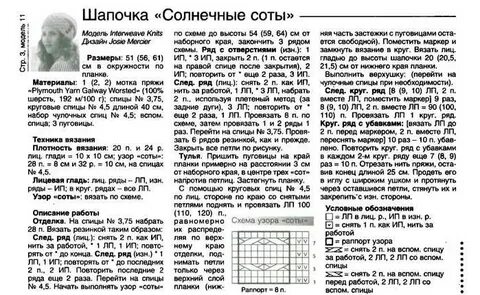 Схемы вязания шапки спицами по кругу