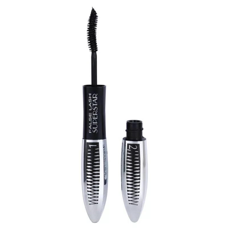 Тушь laf отзывы. Тушь лореаль false Lash Superstar. L'Oreal Paris false Lash Superstar. Loreal тушь Superstar. Тушь суперстар лореаль двухсторонняя.