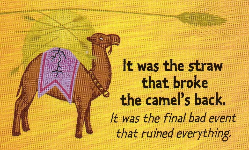 If s i s back. The last Straw. The Final Straw идиома. The last Straw idiom. The last Straw that broke the Camel s back.