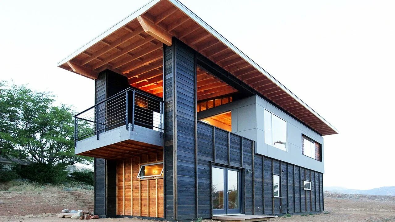 Коттедж с односкатной крышей фото Kivilahti A Chic Scandinavian Log House / Kontio