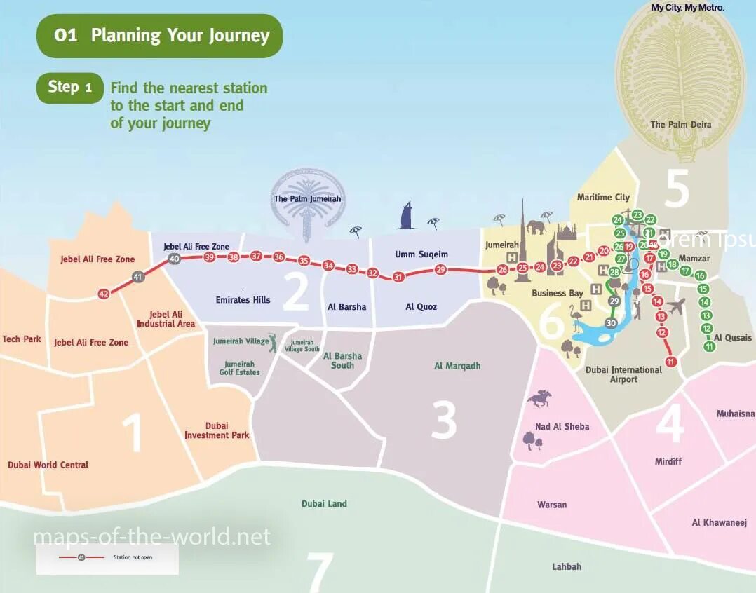 Схема метро Дубай с зонами. Зоны метро Дубай 2022. Метро Дубай схема 2022. Метро Дубай схема на карте города. Дубайская карта