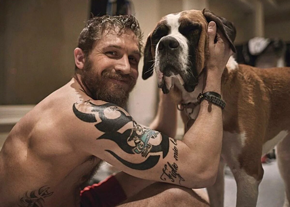 Tom Hardy. Собака Тома Харди. Том Харди с собакой. Лучшие роли тома харди