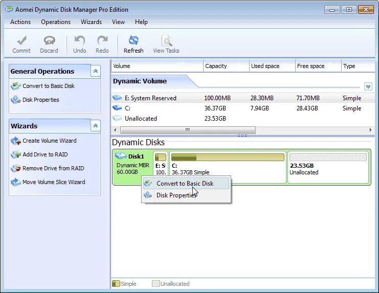 Dynamic disk. Dynamic disk