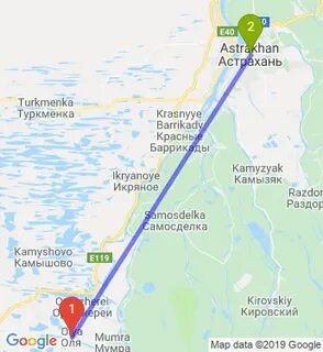 Астрахань камызяк расстояние