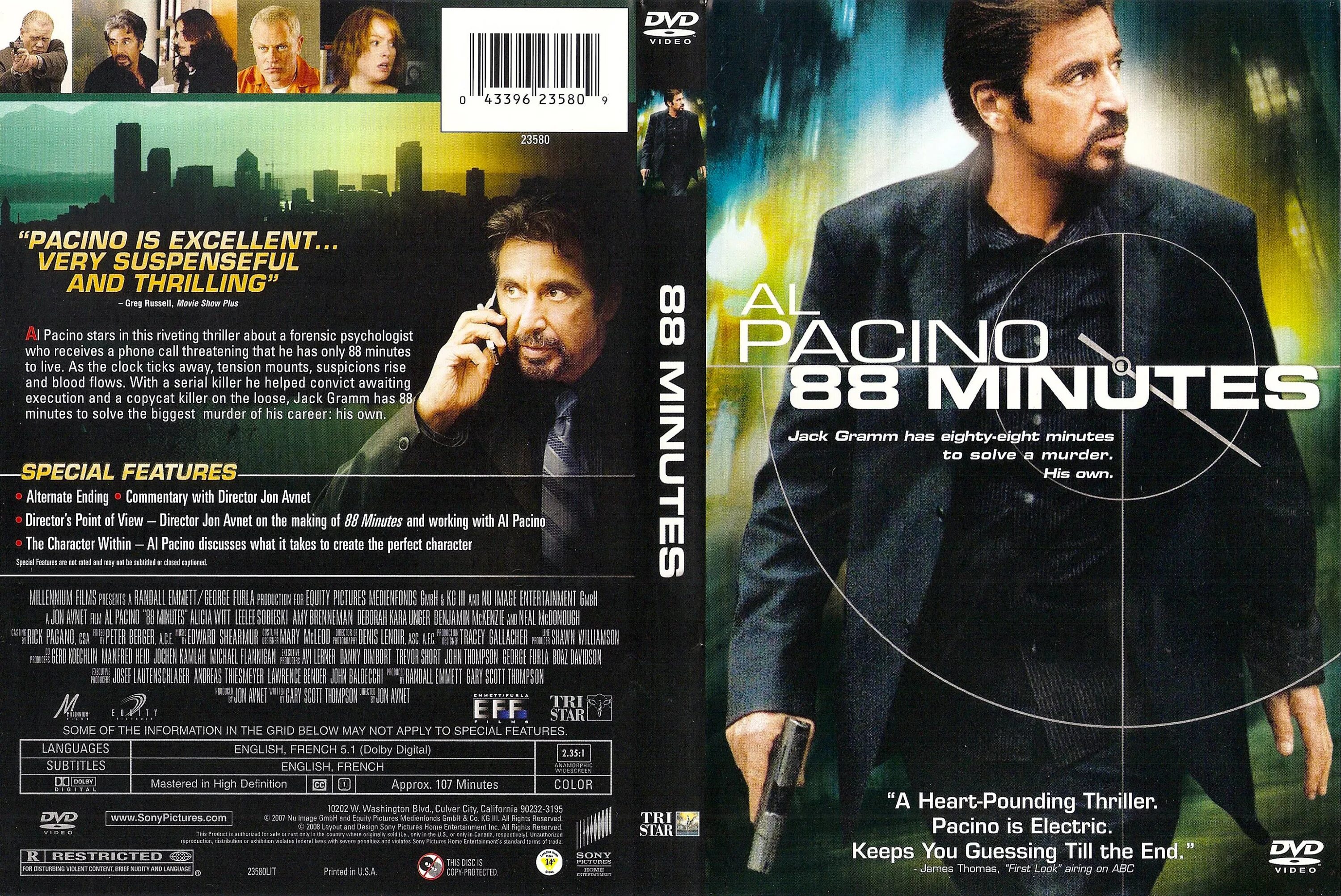 88 Минут-двд. 88 Minutes al Pacino. Movies minutes. 88 минут 2007