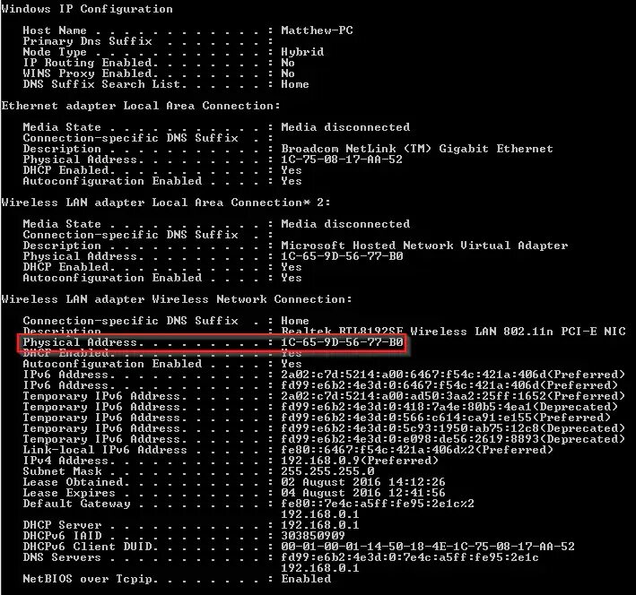 Mac address windows. Mac адрес в командной строке. mac address виндовс 10. bios mac. мак адрес windows 7 home.