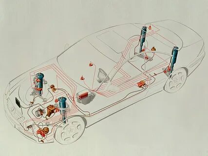 Схема пневмоподвески мерседес