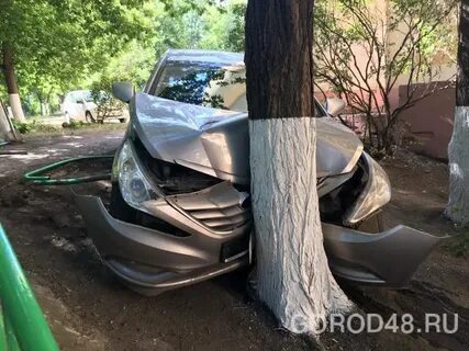 Машина врезалась в дерево