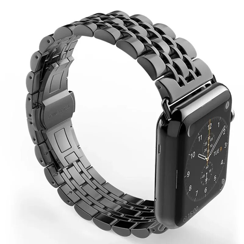 Ремешок для apple watch сталь. Черные эппл вотч с металлическим ремешком. Эппл вотч с металлическим ремешком. Rungo w10 смарт-часы. Стальной браслет для apple watch 42mm.