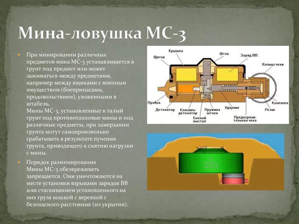 МС-3 мина ТТХ. Противопехотная мина МС-3. Мина ЛОВУШКА МС-3. Мина-ЛОВУШКА МС-3 характеристики. Действие противопехотной мины