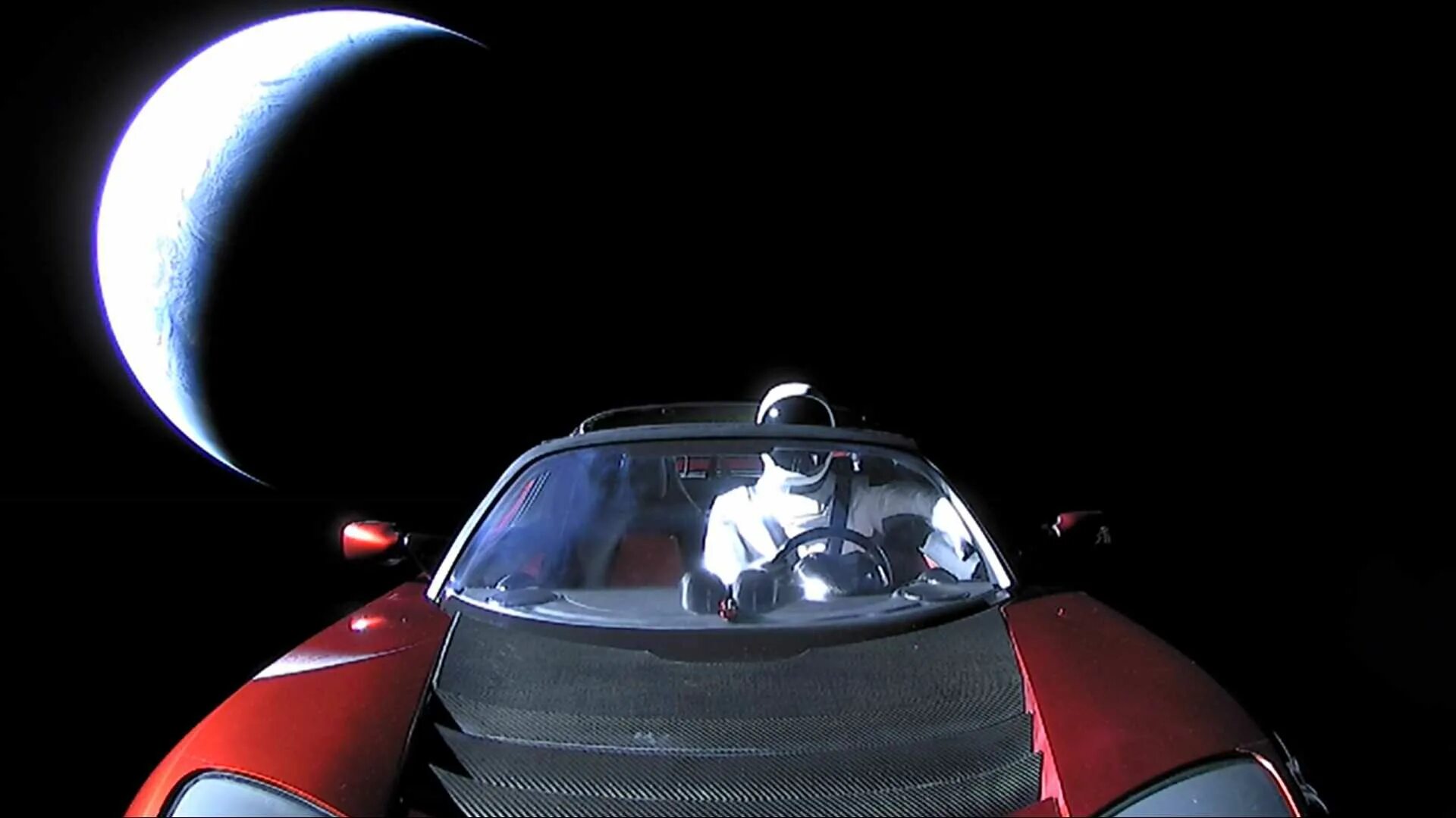 Tesla Roadster Илон Маск. Space car