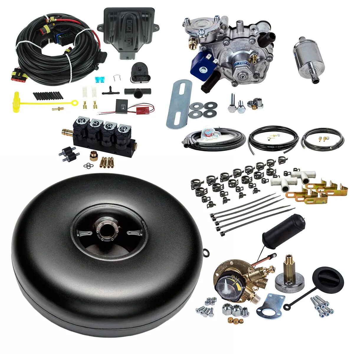 газ баллон метан 4-поколения спарк. как выглядит газовое оборудование. гбо alpha 4 s комплект. комплект гбо 4го поколения. метан газ 4 поколения.