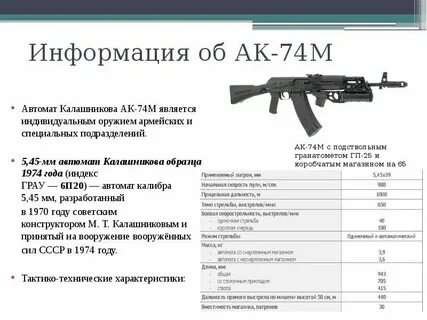 Количество выстрелов в минуту ак 74