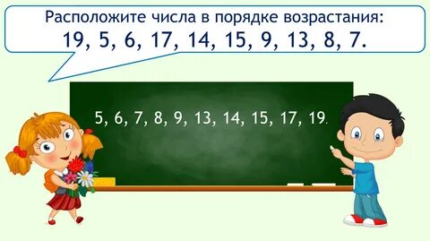 Запись чисел в порядке возрастания