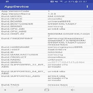 Device parameters