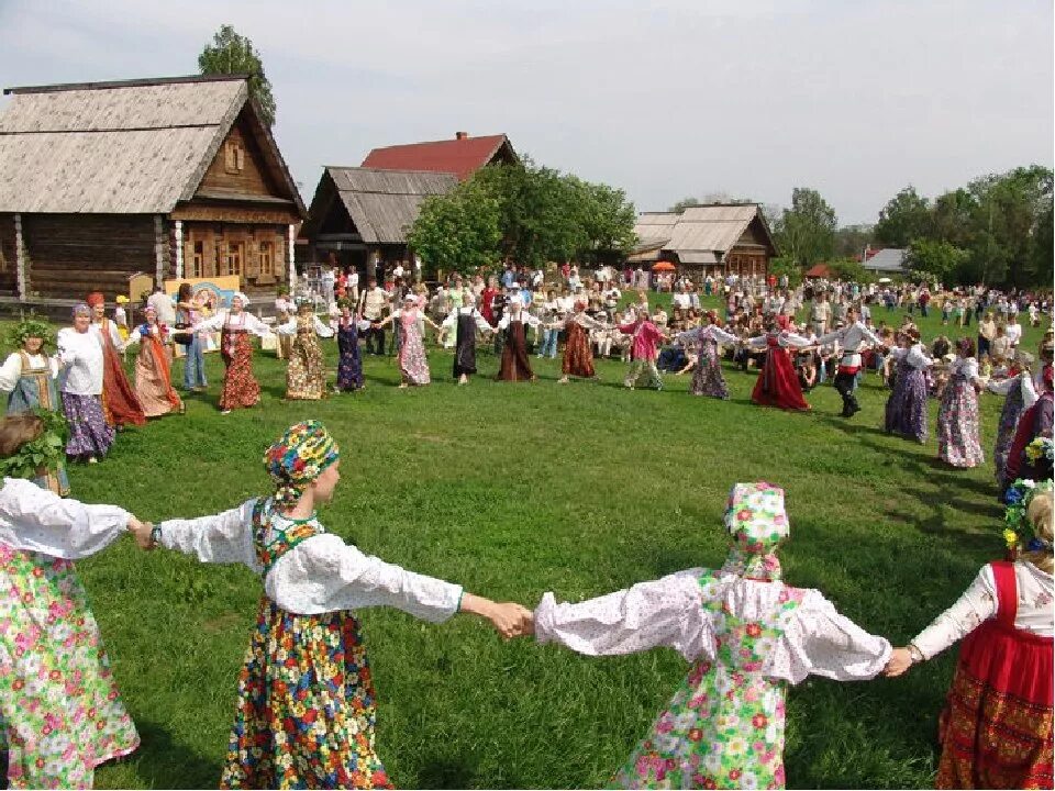 Хороводы на Руси. Хоровод на Троицу. Сельский праздник. Деревенский праздник.