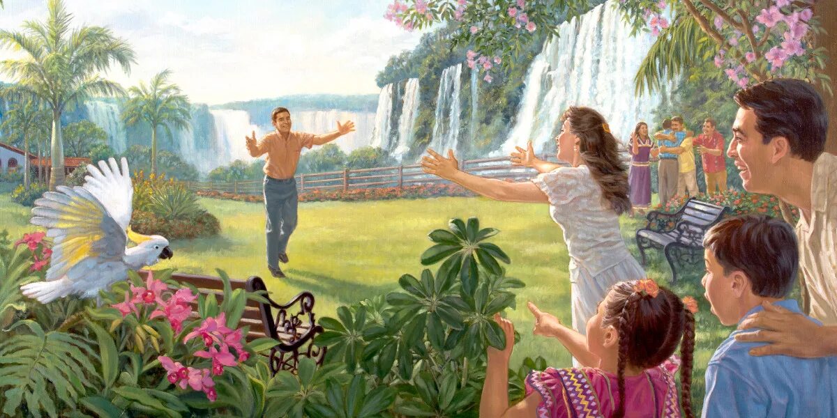 Новый мир ru. Рай на земле новый мир свидетели Иеговы. Рай на земле иллюстрации свидетелей Иеговы. Свидетели Иеговы рай Воскресение. Свидетели Иеговы JW.