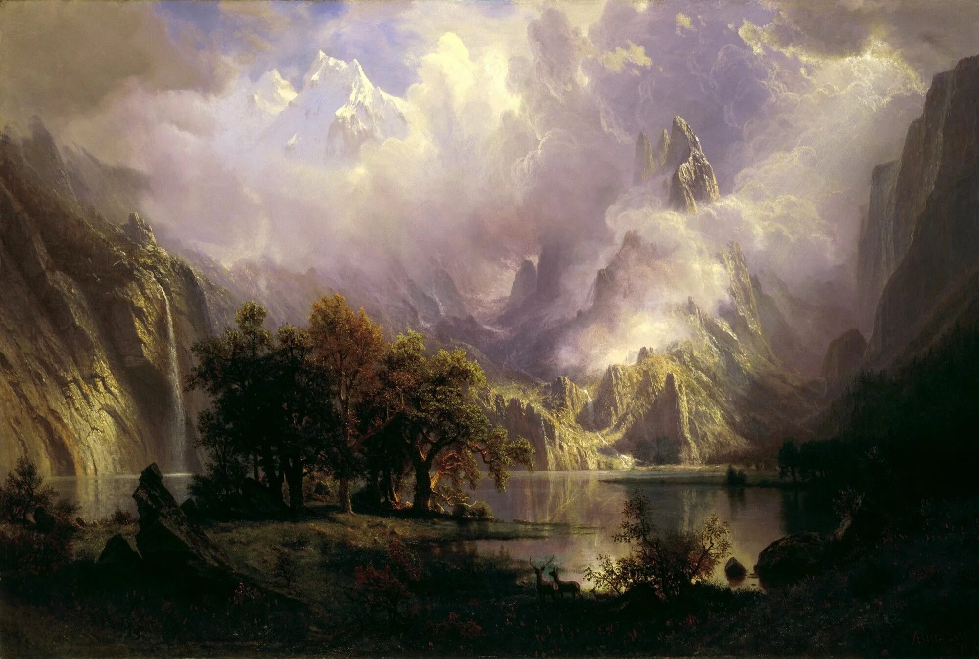 Painted landscape. Альберт Бирштадт (Albert Bierstadt; 1830-1902). Albert Bierstadt художник. Альберт Бирштадт картины. Albert Bierstadt скалистые горы.