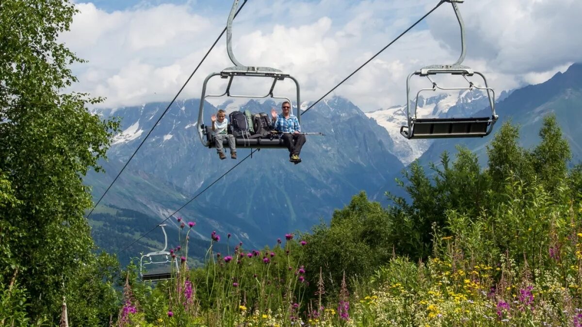 Кресельная канатная дорога фото