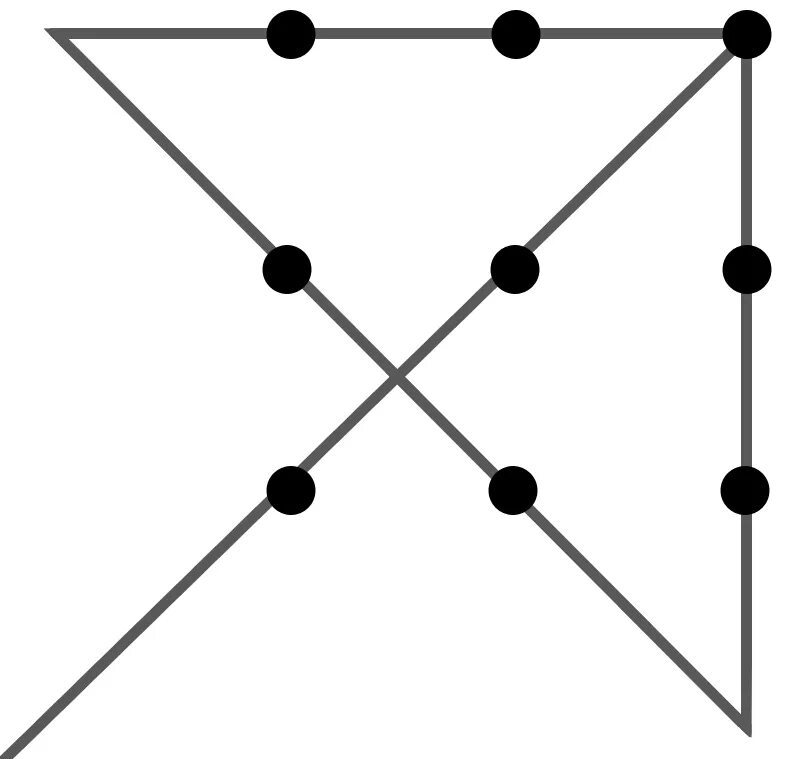 Соединить 9 точек квадрата. Как соединить 9 точек четырьмя линиями. Головоломка соединить 9 точек 4 линиями. Головоломка 9 точек 4 линии. 9 Точек соединить 4 линиями прямыми.