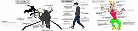 Wizard Walk vs. Virgin Walk vs. Chad Stride Virgin vs. Chad Know Your Meme Мемы...