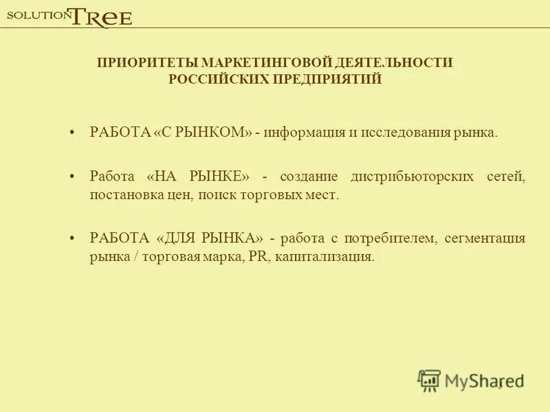 практическая работа рынок