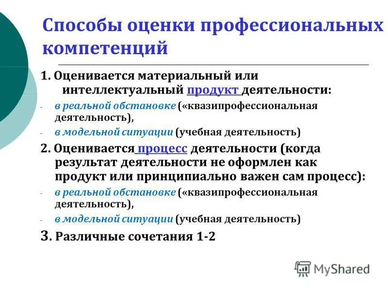 Свидетельства профессиональной компетентности. Квазипрофессиональная деятельность это. Методы оценки профессиональной компетентности. Способы оценки деятельности.