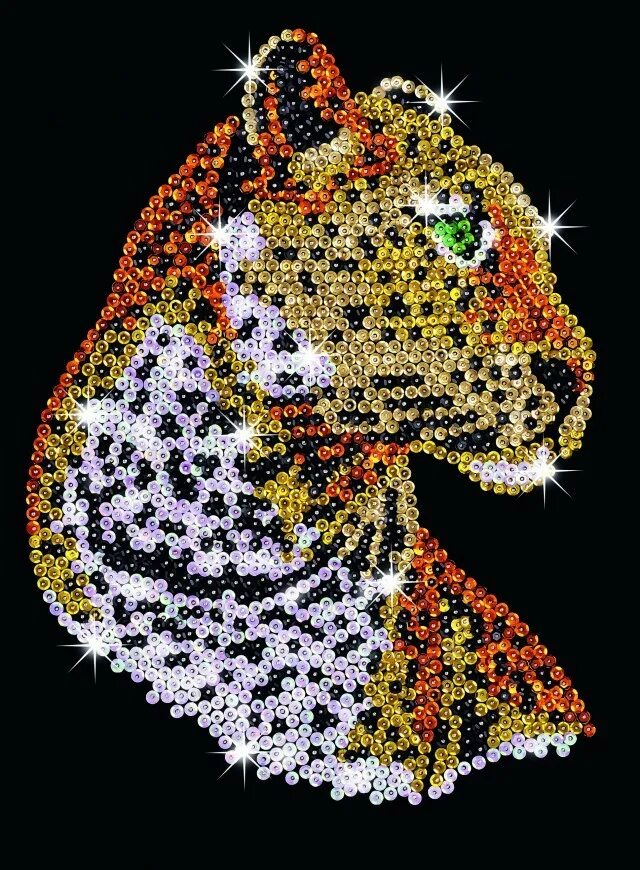 Картина на клею. KSG мозаика из пайеток леопард. Мозаика Sequin Art. KSG мозаика из блесток леопард. Мозаика из блесток Sequin Art.