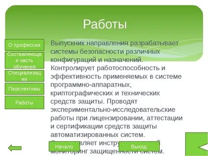 Эксплуатация систем специального назначения
