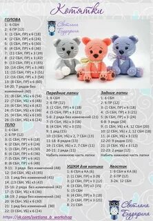 Схемы вязания крючком кошки