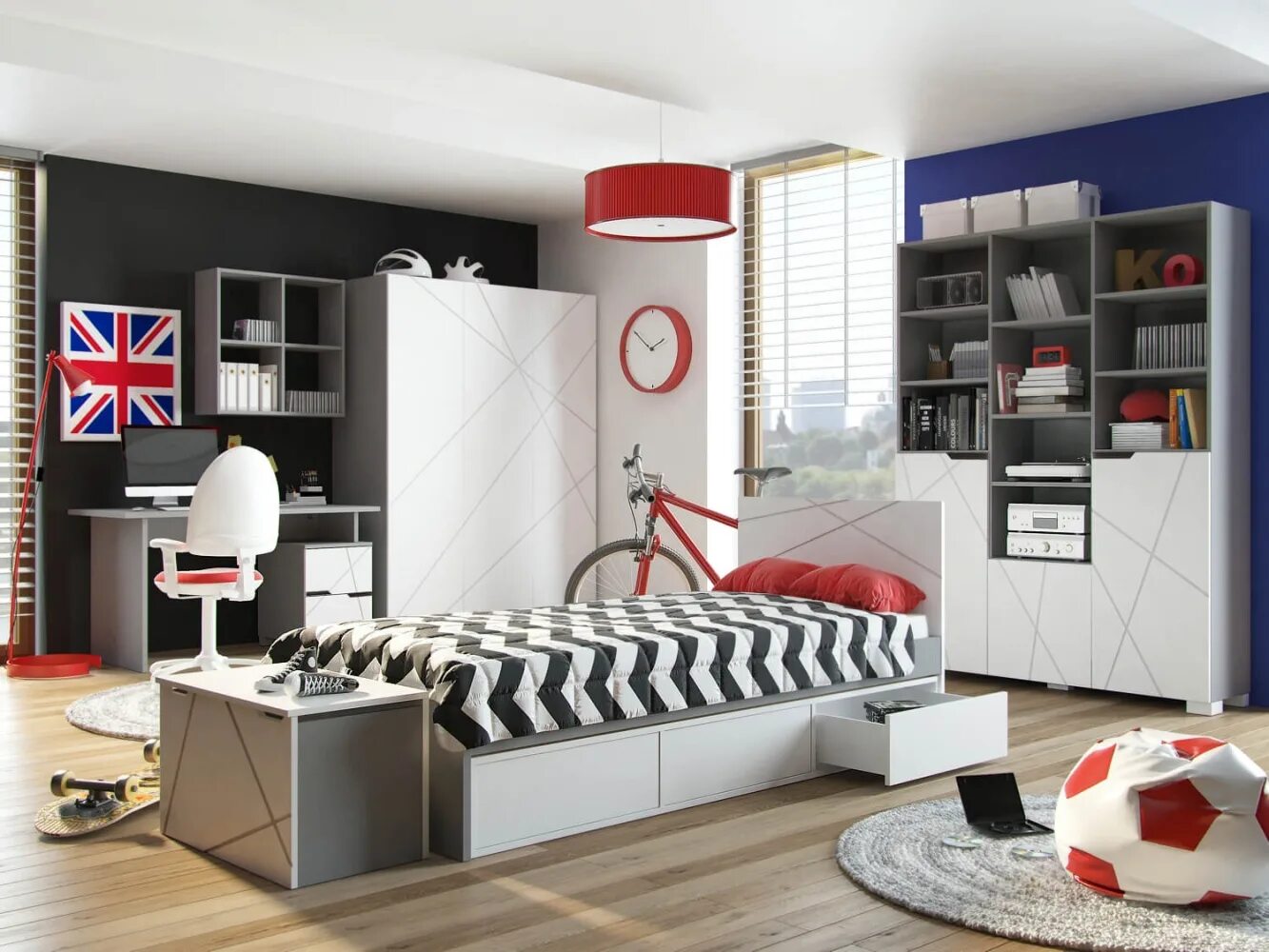 Комната для подростка в современном. Кровать Меблик. Meblik кровать 90x190 x Grey. Комната подростка. Мебель для подростковой комнаты для мальчика.