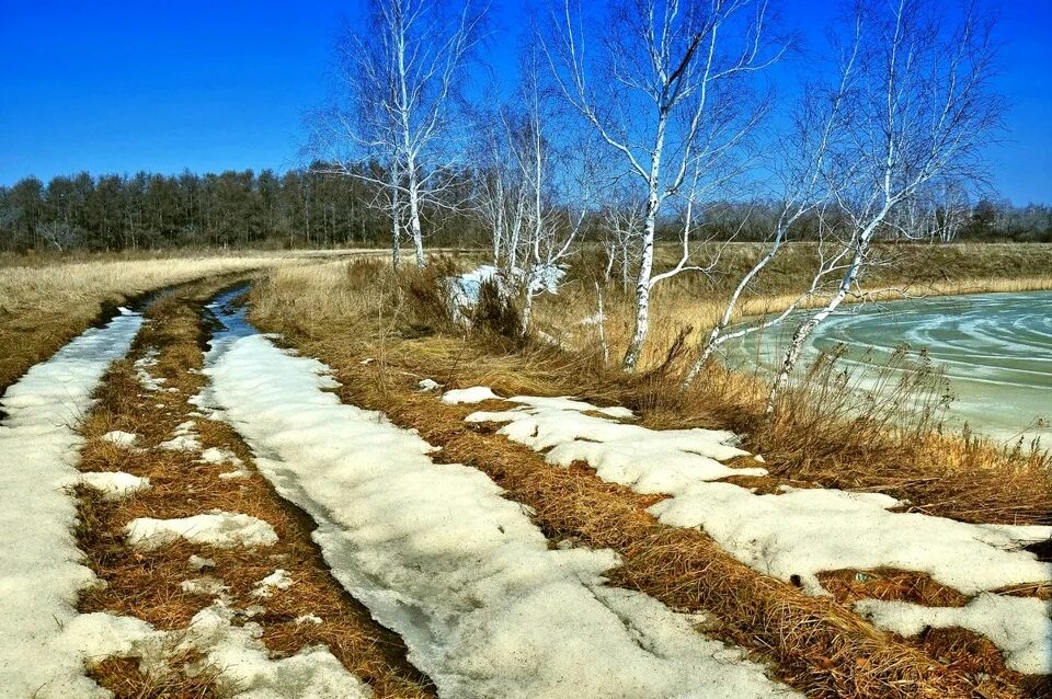 Где уже растаял снег. Левитан весенний ручей. Весенняя река.