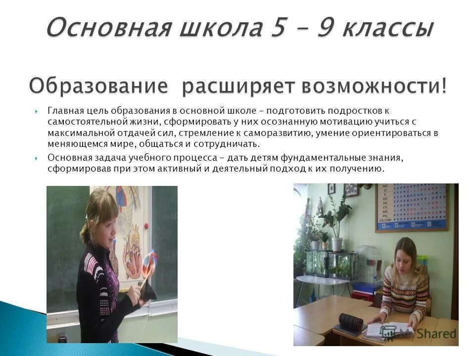 Проект улучшения образования в основной школе