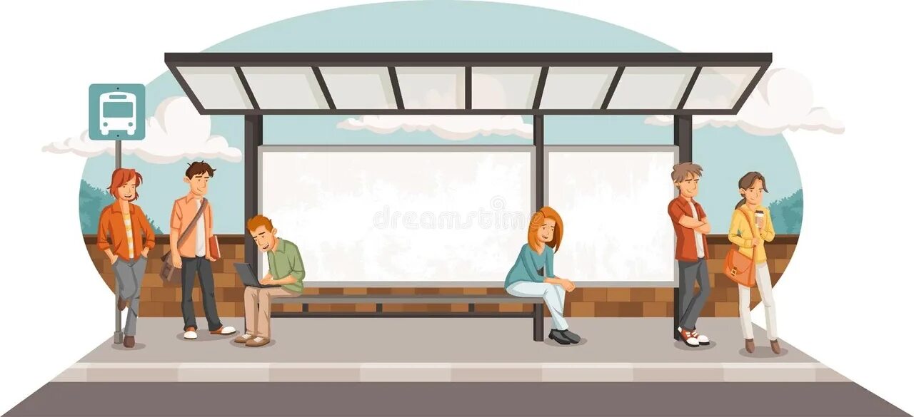 Go the bus stop