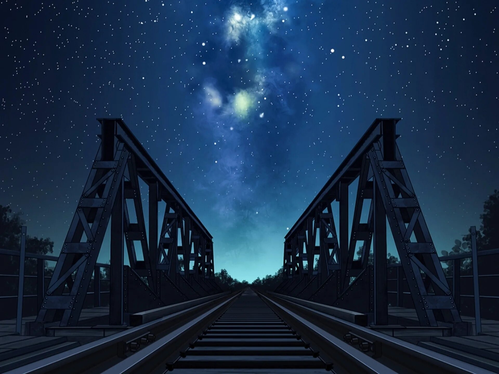 Звездный мост. Ночное небо арт. Мост в Звёздное небо. Ночное небо и мост.