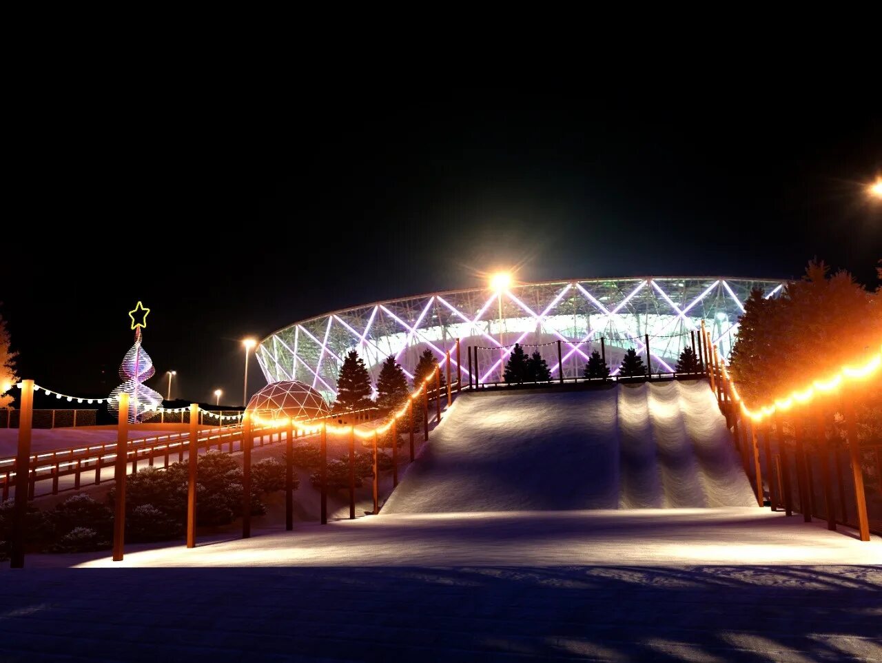 Снежные горки волгоград