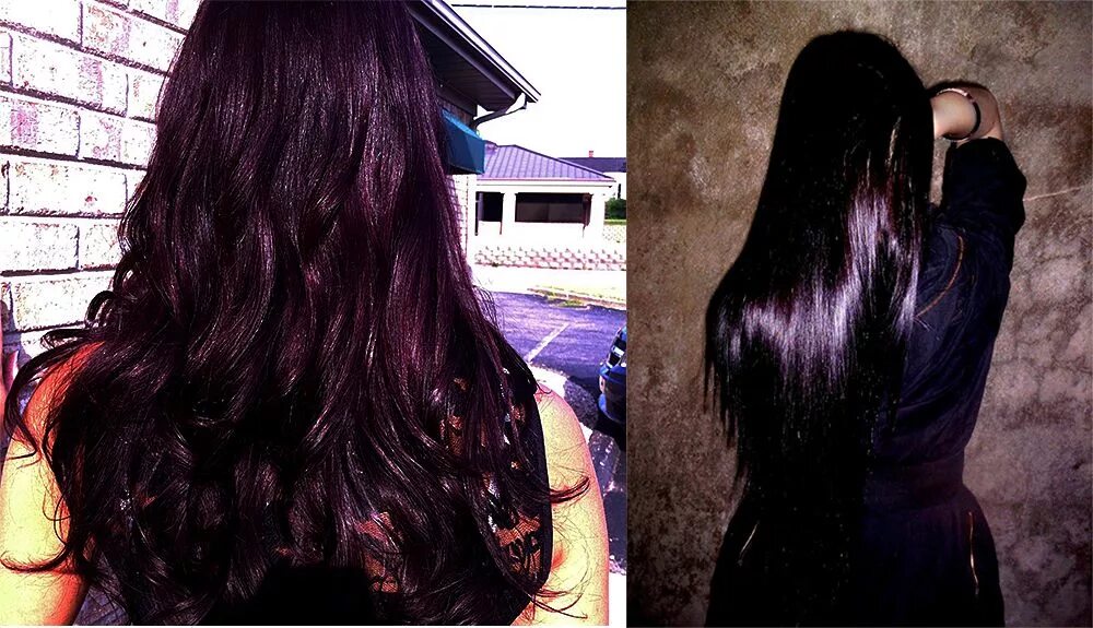Закрасить черный волос. Краска для волос черная с фиолетовым оттенком. Баклажановый цвет волос. Волосы с фиолетовым отливом. Коричнево фиолетовые волосы.