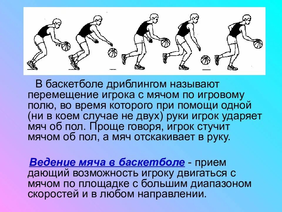 Техника ведения мяча в баскетболе дриблинг. Баскетбол ведение мяча физра. Ведение мяча дриблинг в баскетболе. Перемещения в баскетболе. Ведение мяча бегом