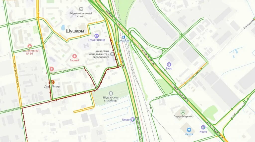 Перекрытия дорог 27 января 2024. Шушары на карте. Перекрытие Шушар на карте. Шушары пробки. Выезды в Шушарах.