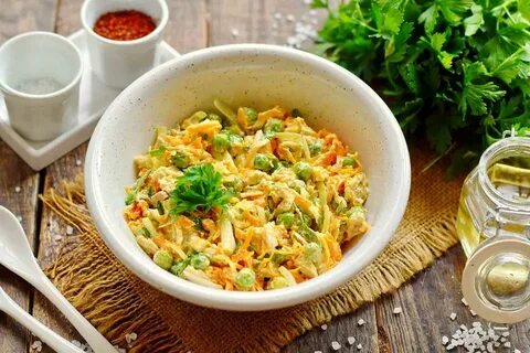 Салат рис морковь