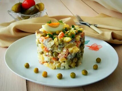 Оливье с мясом говядины рецепт