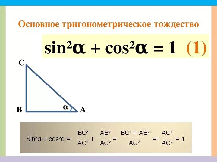 Доказательство основного тригонометрического тождества 9 класс. Прямоугольный треугольник основное тригонометрическое тождество. Основное тригонометрическое тождество доказательство. Доказательство основного тригонометрического тождества 8 класс. Уроки геометрии 8 класс основное тригонометрическое тождество