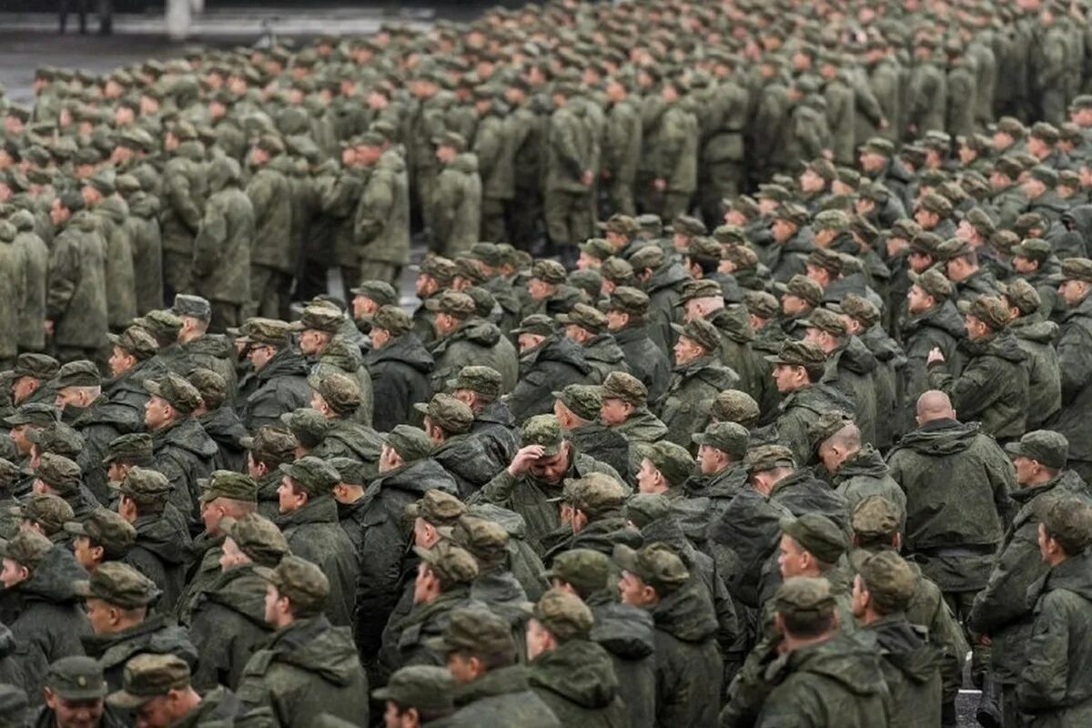 Строй солдат. Армия. Мобилизованные солдаты России. Мобилизация. 12.10 2017