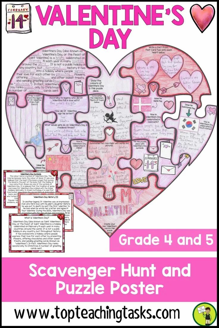 Valentine s day reading. Valentine's Day Puzzle. Valentines Day reading Comprehension. St Valentines Scavenger Hunt.