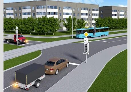 При повороте налево водитель легкового автомобиля