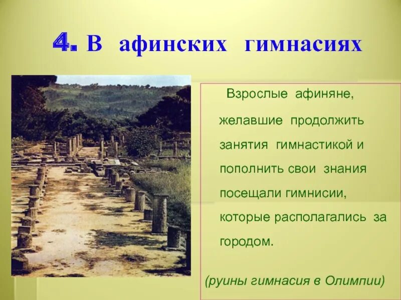 Афинские школы и гимнасии в древней Греции 5. Гимнасии в древней Греции. Афинские гимнасии в древней Греции. 3 Афинских гимнасиях.